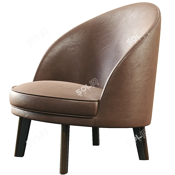 Modern Jules Armchair: Versatile Elegance 3D model image 4