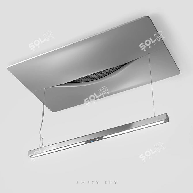 Suspended Elica Ceiling Hood 3D model image 1