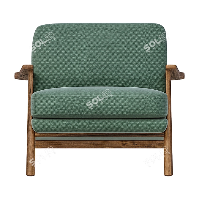 Versatile Lars Accent Chair: Customizable Colors 3D model image 4