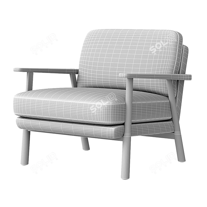 Versatile Lars Accent Chair: Customizable Colors 3D model image 5