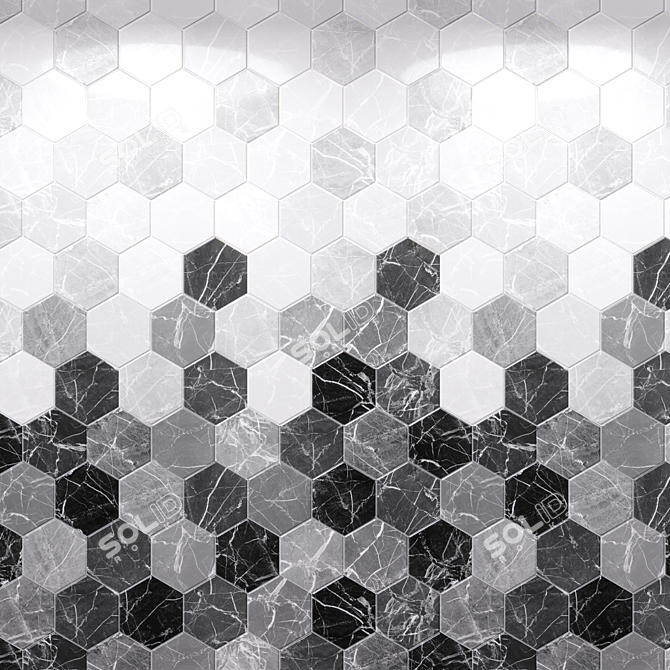 HexaBlend: Stylish Hexagonal Tile 3D model image 1