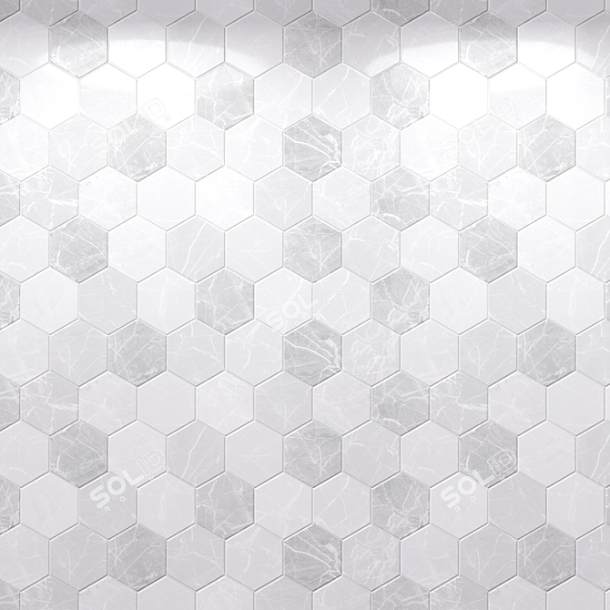 HexaBlend: Stylish Hexagonal Tile 3D model image 3