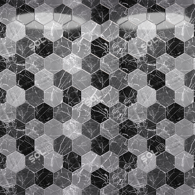 HexaBlend: Stylish Hexagonal Tile 3D model image 4