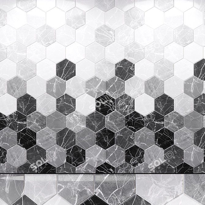 HexaBlend: Stylish Hexagonal Tile 3D model image 5