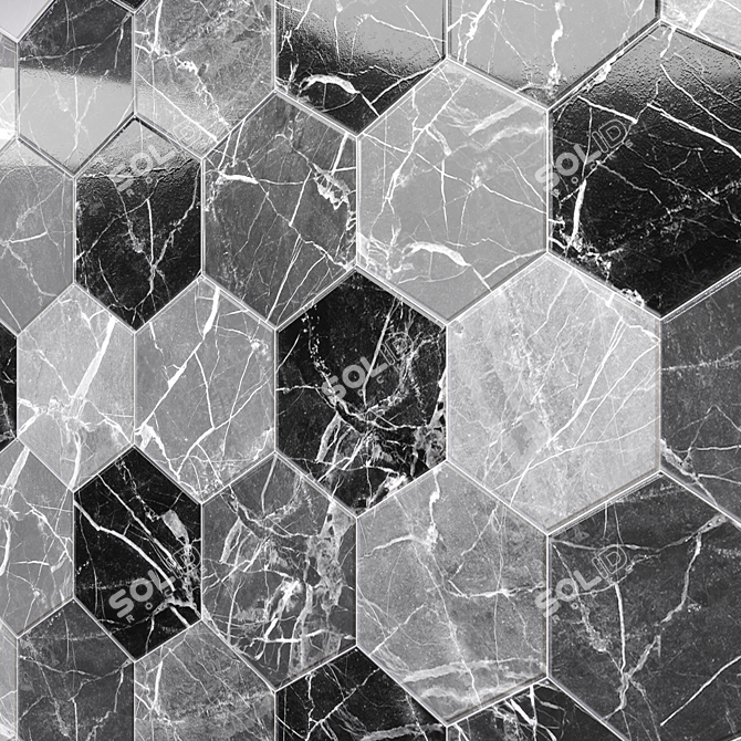 HexaBlend: Stylish Hexagonal Tile 3D model image 6