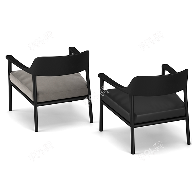 Scandinavian Craftsmanship: Walter Armchair 3D model image 2