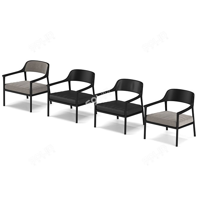 Scandinavian Craftsmanship: Walter Armchair 3D model image 3