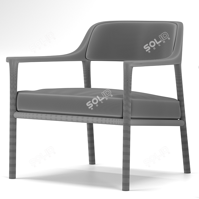Scandinavian Craftsmanship: Walter Armchair 3D model image 5