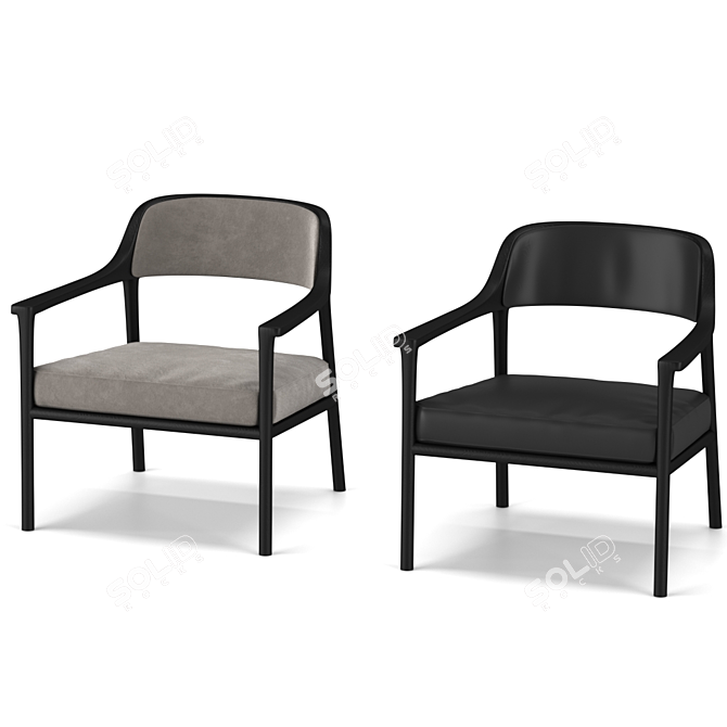 Scandinavian Craftsmanship: Walter Armchair 3D model image 6