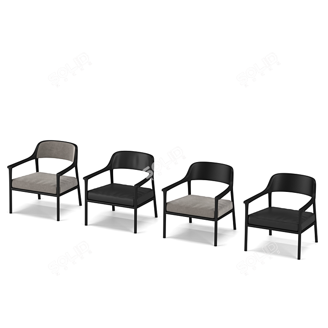 Scandinavian Craftsmanship: Walter Armchair 3D model image 8