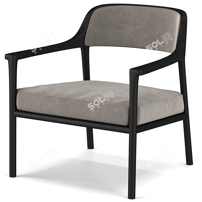 Scandinavian Craftsmanship: Walter Armchair 3D model image 11