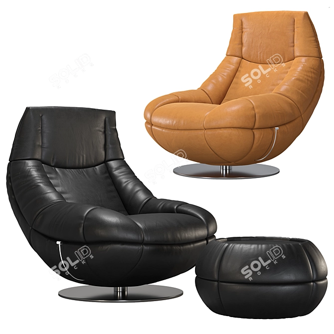 Elegant DS-166 Armchair: Comfort Redefined 3D model image 1