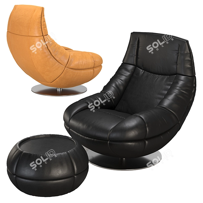 Elegant DS-166 Armchair: Comfort Redefined 3D model image 2