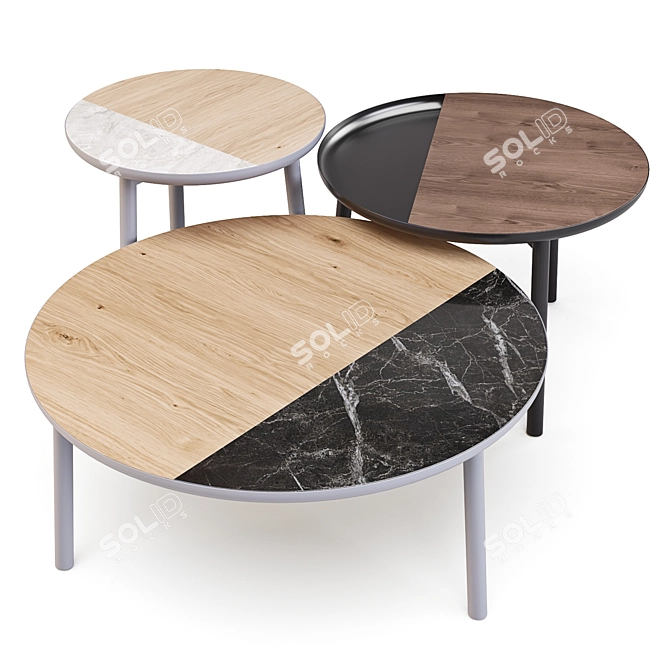 Chord Coffee Tables - Minimalistic Elegance for Every Space 3D model image 1