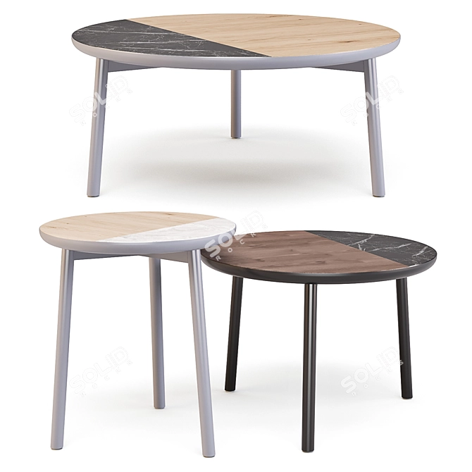 Chord Coffee Tables - Minimalistic Elegance for Every Space 3D model image 2