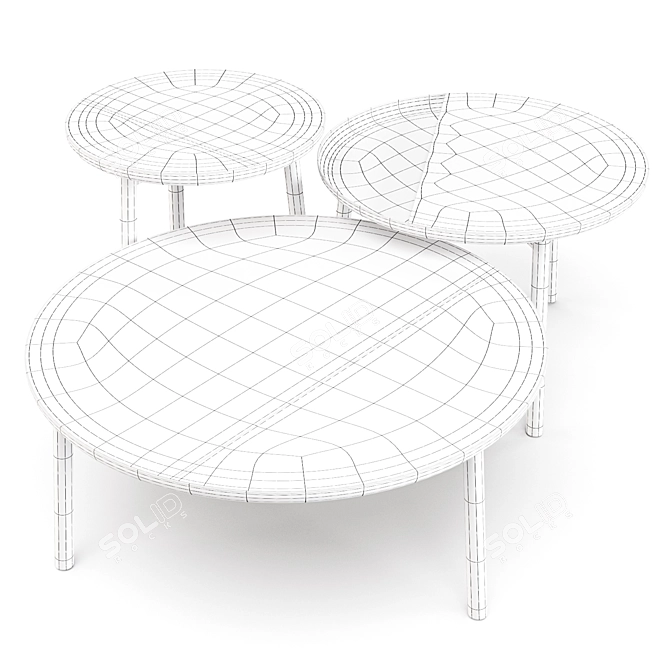 Chord Coffee Tables - Minimalistic Elegance for Every Space 3D model image 4