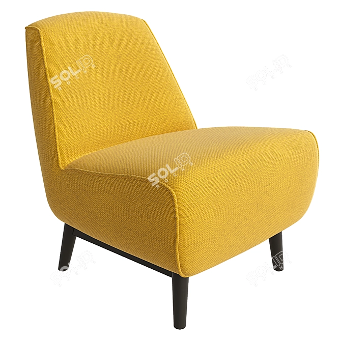 Versatile Leo Accent Chair - Customizable Colors 3D model image 1