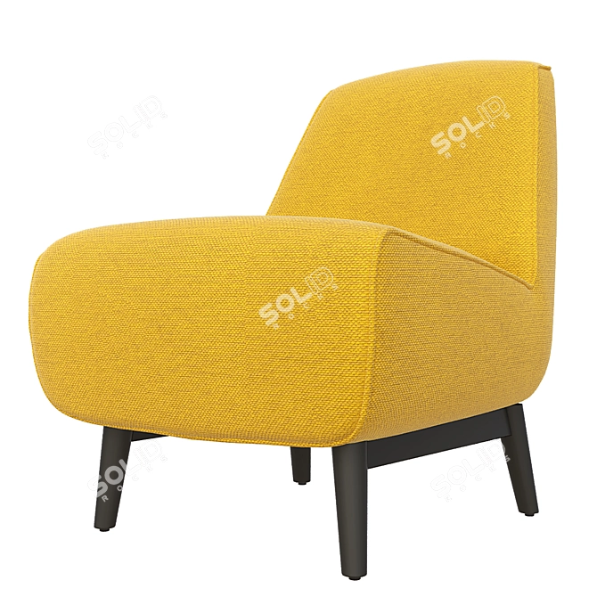 Versatile Leo Accent Chair - Customizable Colors 3D model image 3