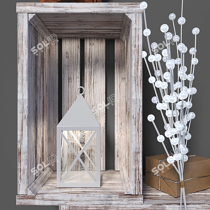 Festive New Year's Decor Set 3D model image 3