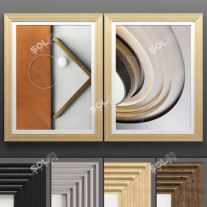 Customizable Art Frame 627 3D model image 1