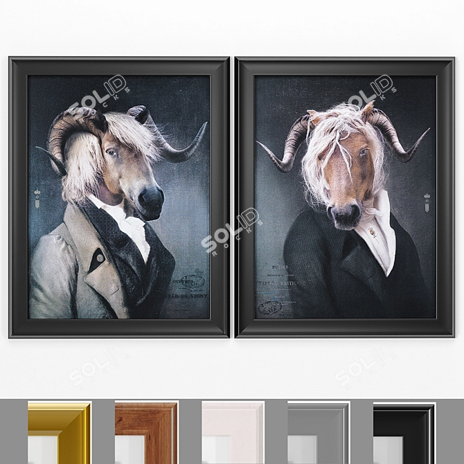 IBRIDE Frams Collection: Artistic Aluminum Paintings 3D model image 1