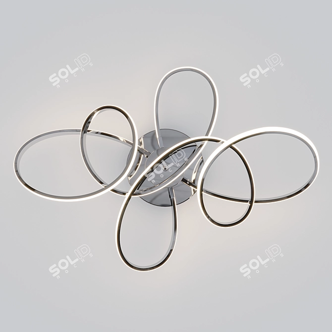 Eurosvet LED Chrome Ceiling Lamp 3D model image 2