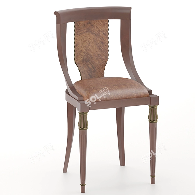 Wooden Chair: Classic Design 3D model image 1