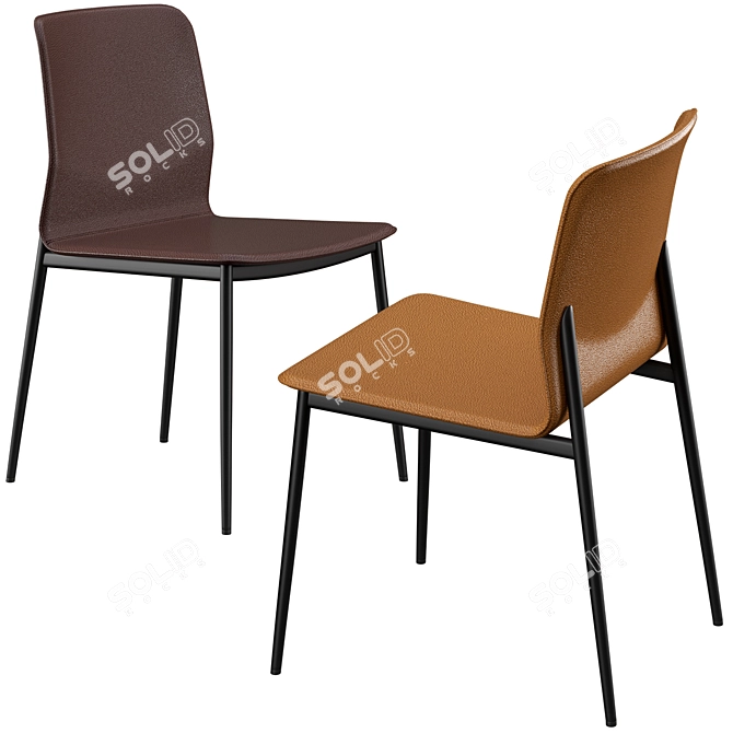 Madrid Newport Dining Chair Set 3D model image 3