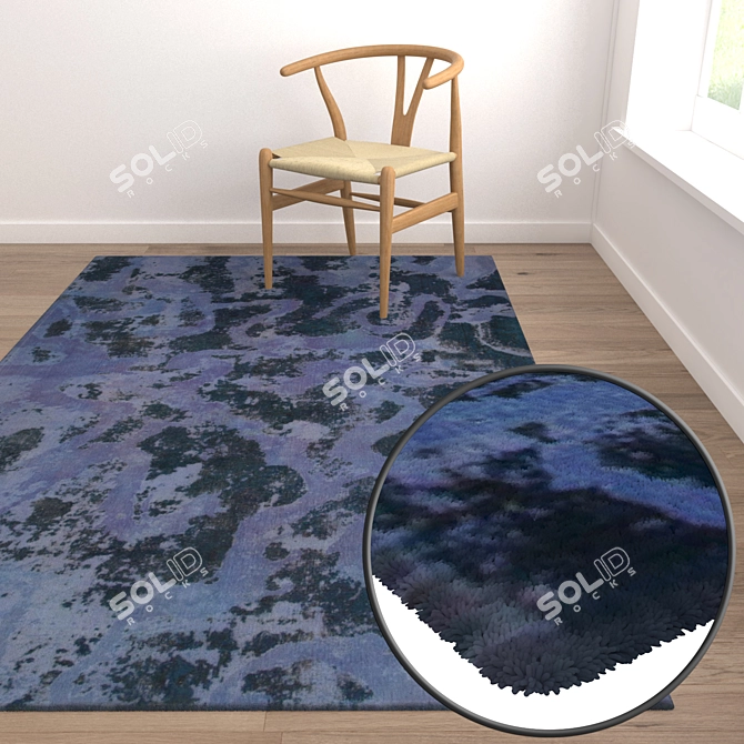 Luxury Carpet Set: High-Quality Textures - 3 Styles 3D model image 5