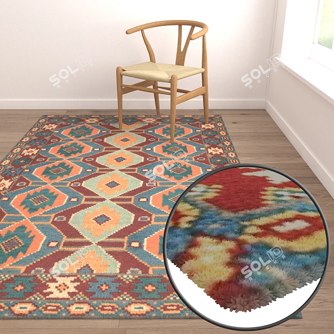Title: Luxury Carpets Set 1897

Description:
- Set consists of 3 high-quality textured carpets.
- Suitable for close-up 3D model image 5