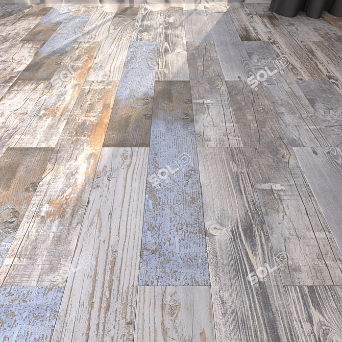 Yurtbay Vintage Multi: Authentic Parquet Flooring 3D model image 1