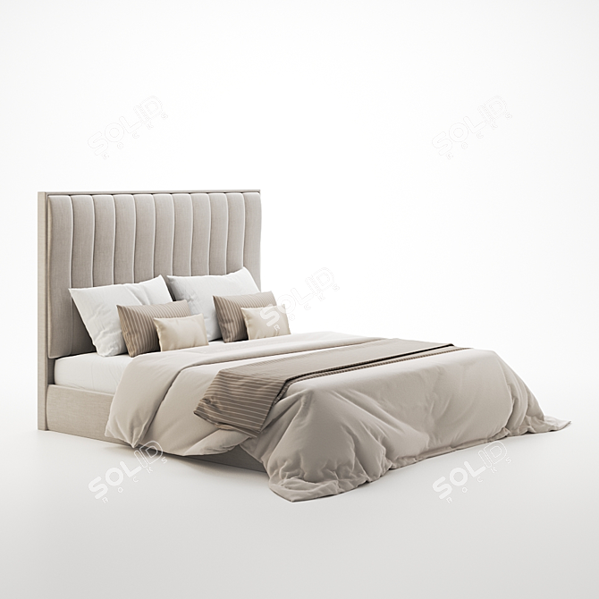 Sleek Flow Bed by Sensor Sleep 3D model image 1