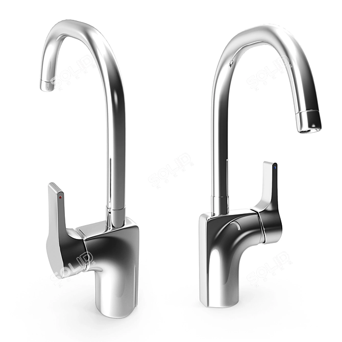 Kohler 10877D Single-Lever Sink Mixer 3D model image 4