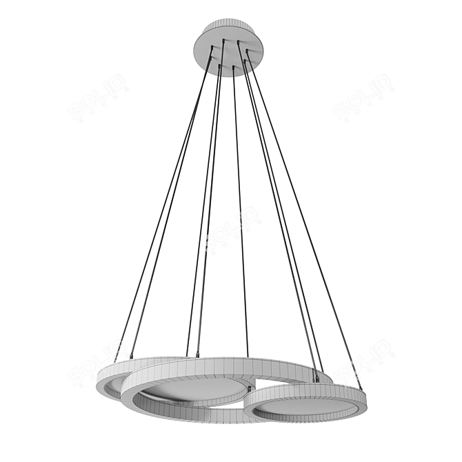 Sculptural Minimalist Ceiling Lamp 3D model image 3