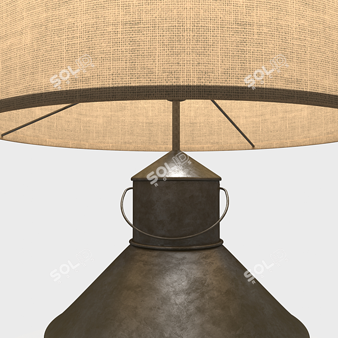 Loft-Style Custom Table Lamp 3D model image 2