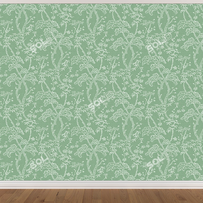 Seamless Wallpaper Set - 3 Colors 3D model image 4