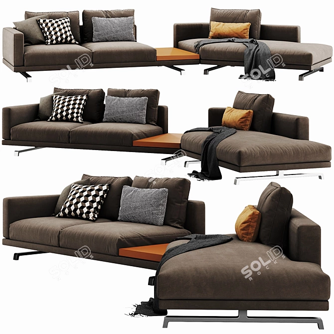 Molteni & C Octave Sectional Sofa 3D model image 1