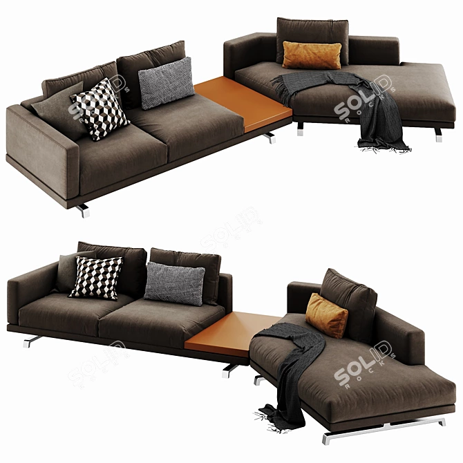 Molteni & C Octave Sectional Sofa 3D model image 3
