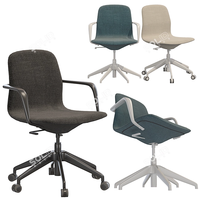 Ergonomic Conference Office Chair 3D model image 1