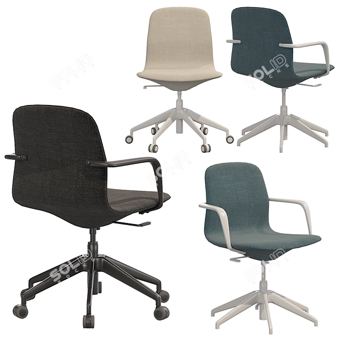 Ergonomic Conference Office Chair 3D model image 2