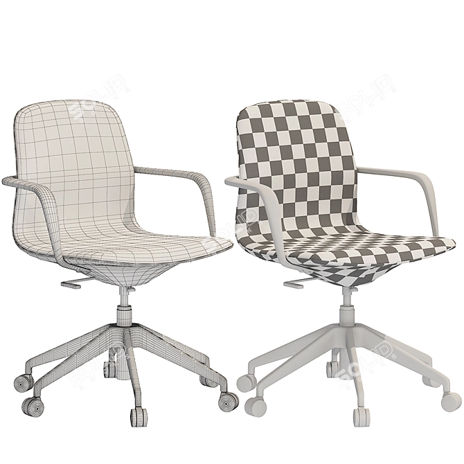 Ergonomic Conference Office Chair 3D model image 3