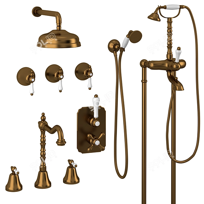 GiuliniG Praga Set 2: Elegant Bathroom Essentials 3D model image 4