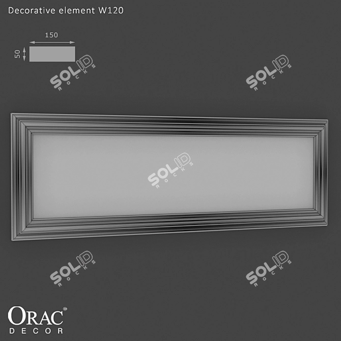 Elegant Wall Panel W120 by OM 3D model image 2