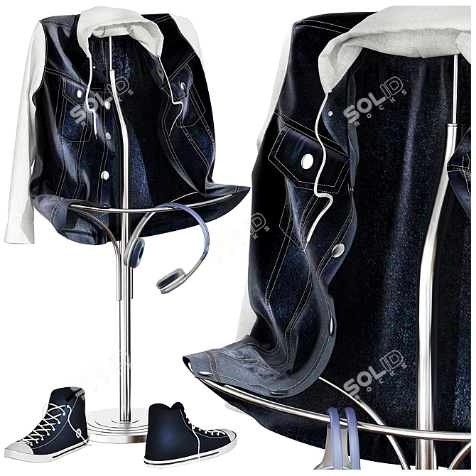 Denim Jacket: Stylish, Trendy Design 3D model image 1