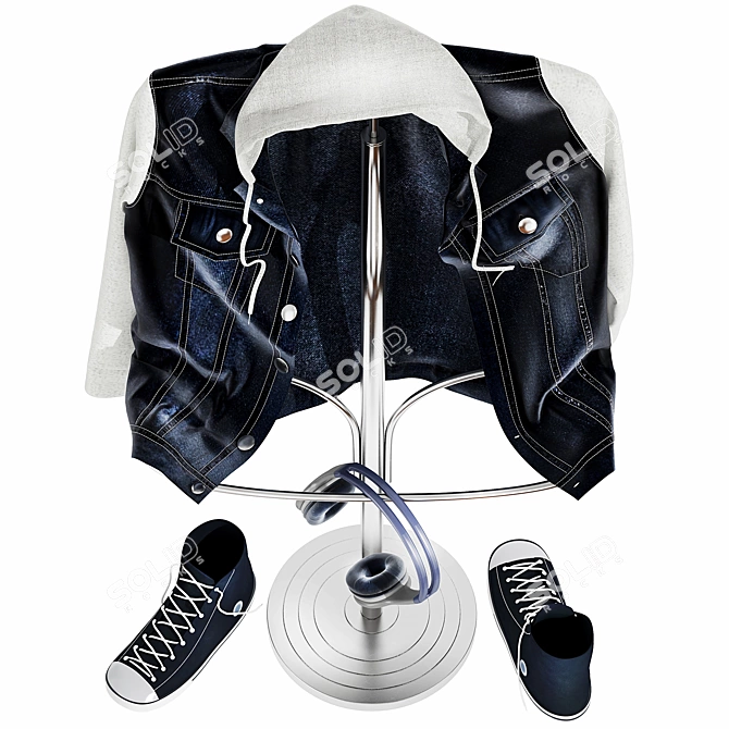 Denim Jacket: Stylish, Trendy Design 3D model image 4