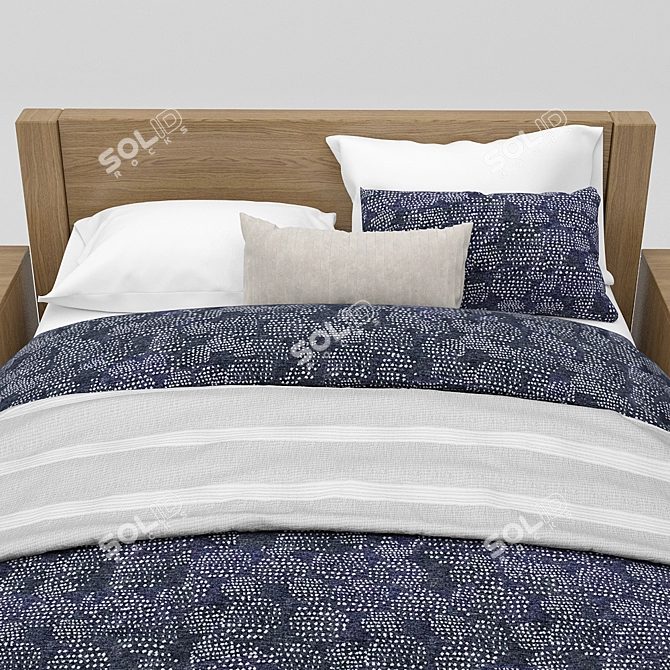 West Elm Tahoe Bed Set 3D model image 3