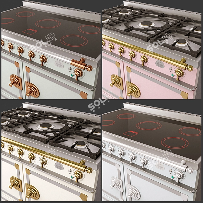 La Cornue Cornufe 110: Gas & Induction Cooker 3D model image 3