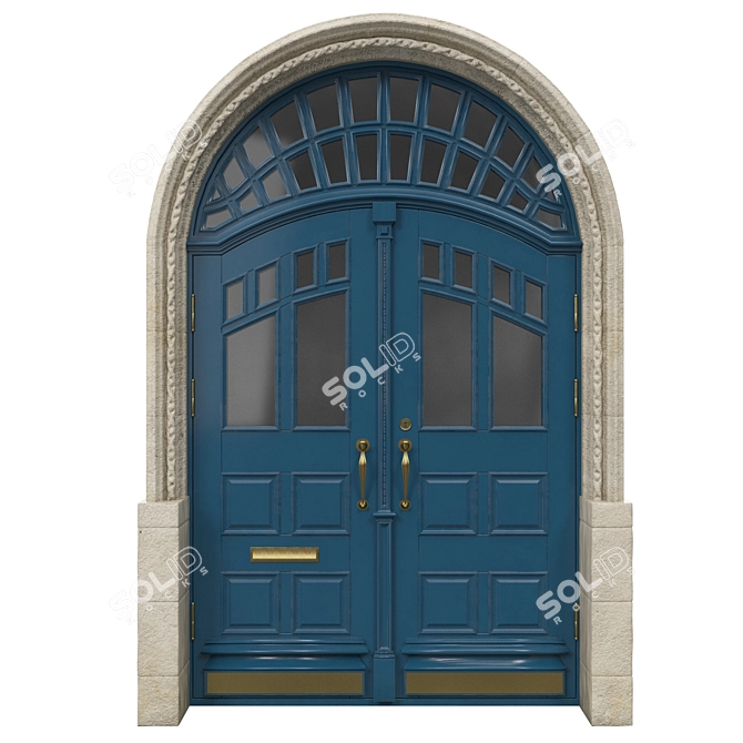 Elegant Classic Door 3D model image 1