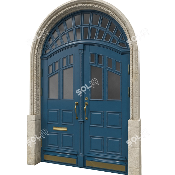 Elegant Classic Door 3D model image 2