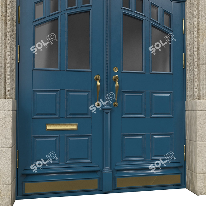 Elegant Classic Door 3D model image 3